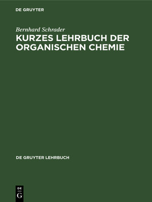 cover image of Kurzes Lehrbuch der organischen Chemie